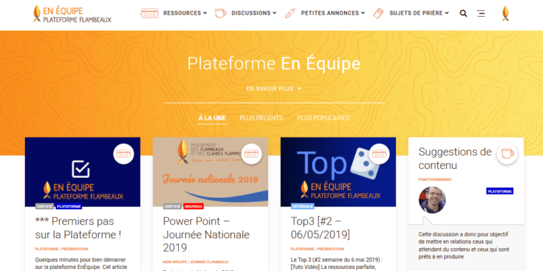 Sur le grill : Plateforme En Équipe